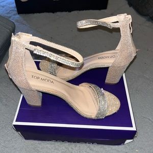 Rose Gold Shiny High Heels